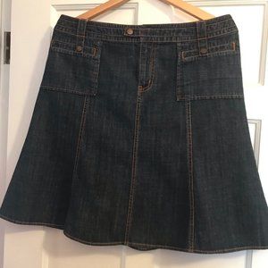 Sigrid Olsen Jean A-line Soft Denim Skirt 10Petite